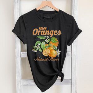 Orange Fruit Shirt, Organic Fruit Shirt, Oranges Tee, Vintage Summer Aesthetic